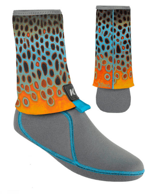 Korkers I-Drain Neoprene Wading Sock 3.5mm - Deyoung Brown Flank
