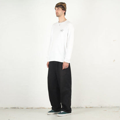 Kragg Cotton LS - White Light/Black
