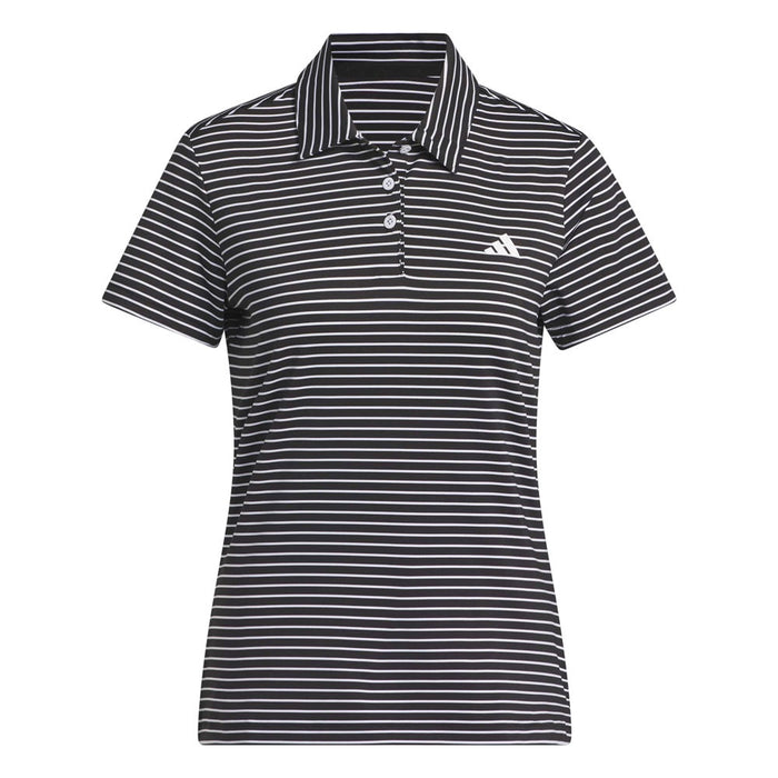 adidas Ladies Performance Stripe Short Sleeve Polo Shirt
