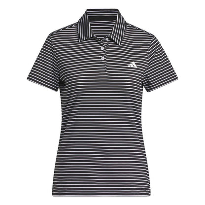 adidas Ladies Performance Stripe Short Sleeve Polo Shirt