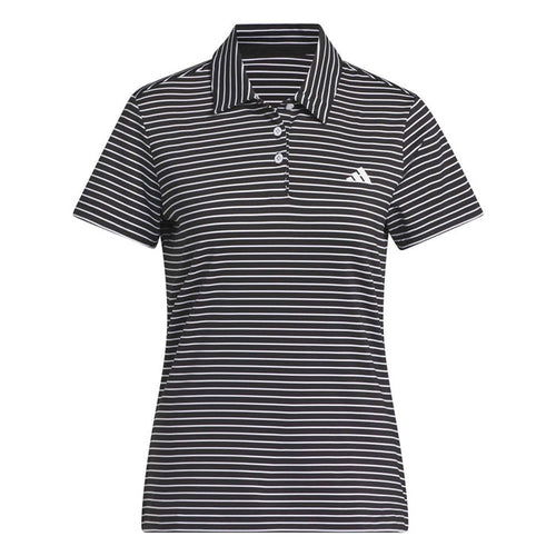 adidas Ladies Performance Stripe Short Sleeve Polo Shirt