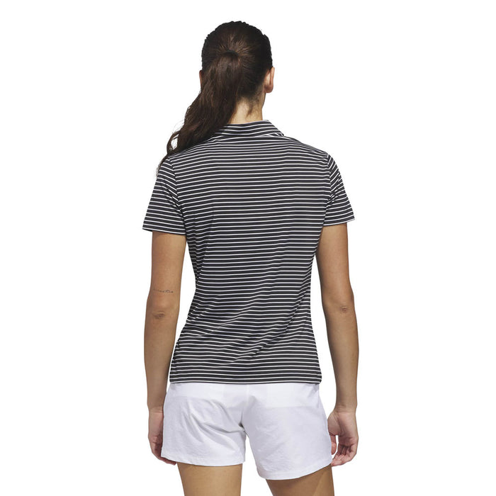 adidas Ladies Performance Stripe Short Sleeve Polo Shirt