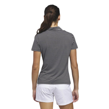 adidas Ladies Performance Stripe Short Sleeve Polo Shirt