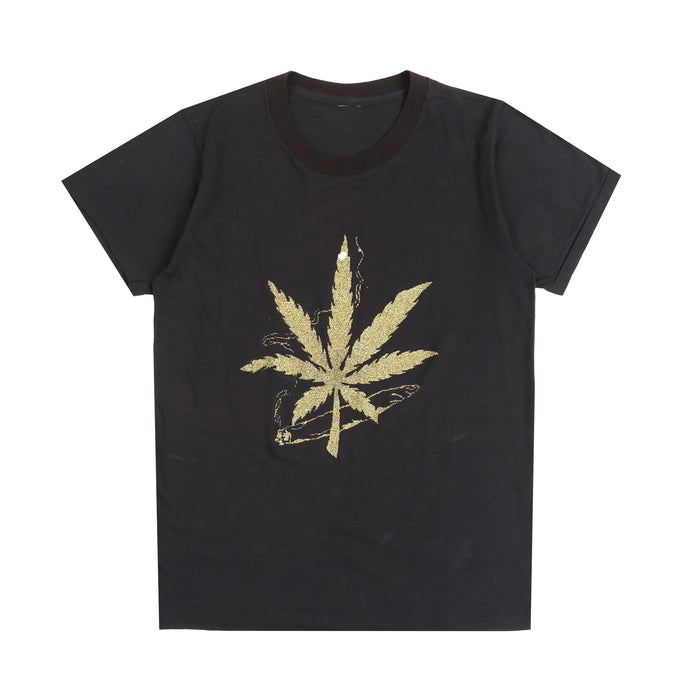 Late 70S Gold Weed Leaf