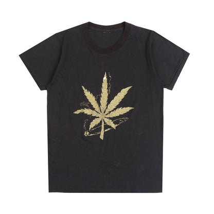 Late 70S Gold Weed Leaf