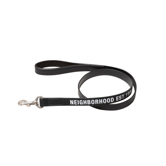 Leather Dog Leesh Wide - Black