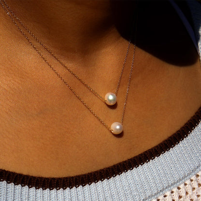 Leialoha 18" White Pearl Gold Filled Necklace