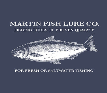 Martin Salmon Lures Vintage Label T-Shirt