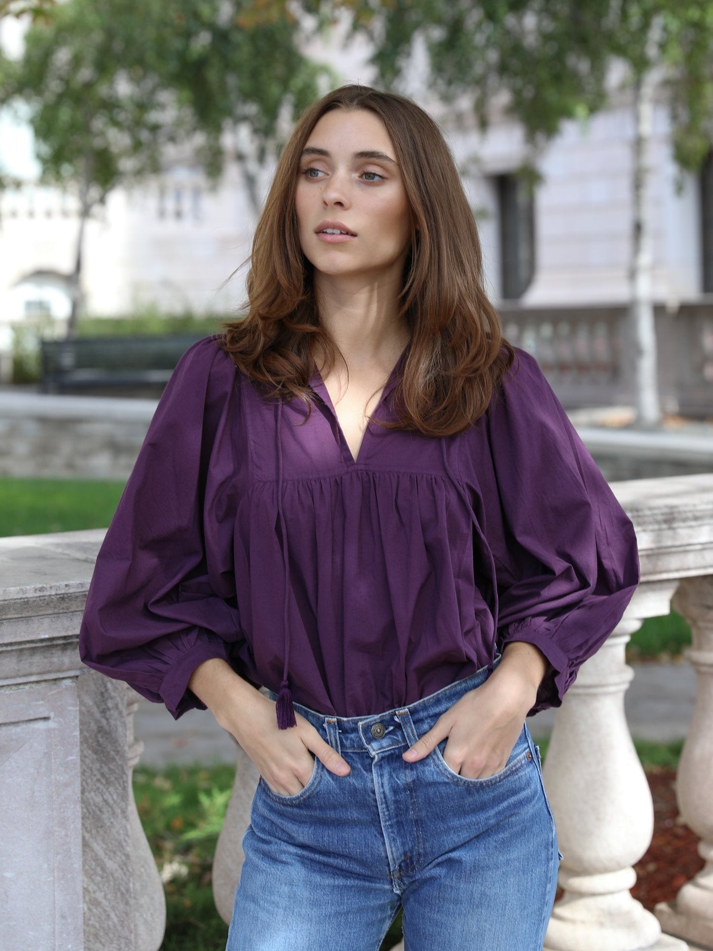 Charlie Top in Plum Organic Cotton