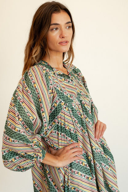 Daisy Dress in Rose Stripe