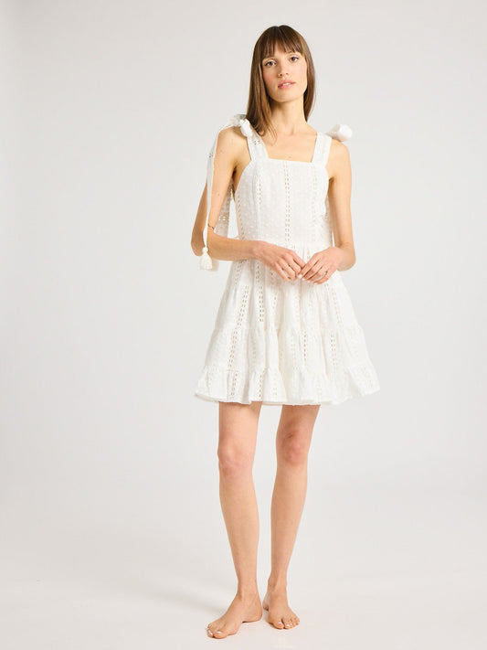 Molly Dress in White Eyelet