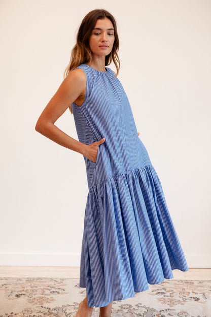 Sabine Dress in Harbor Stripe