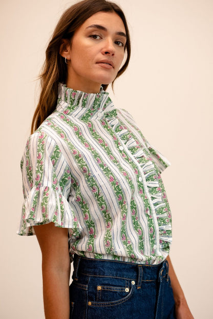 Vanessa Top in Sweet Pea Stripe
