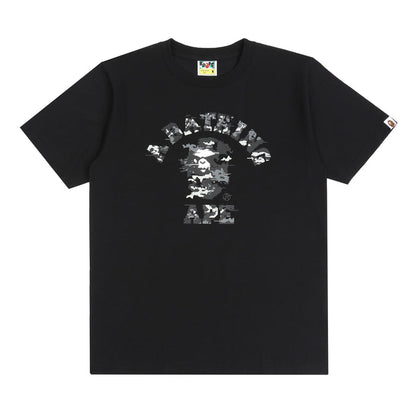 Multi Pixel Camo College T-Shirt - Black/Black