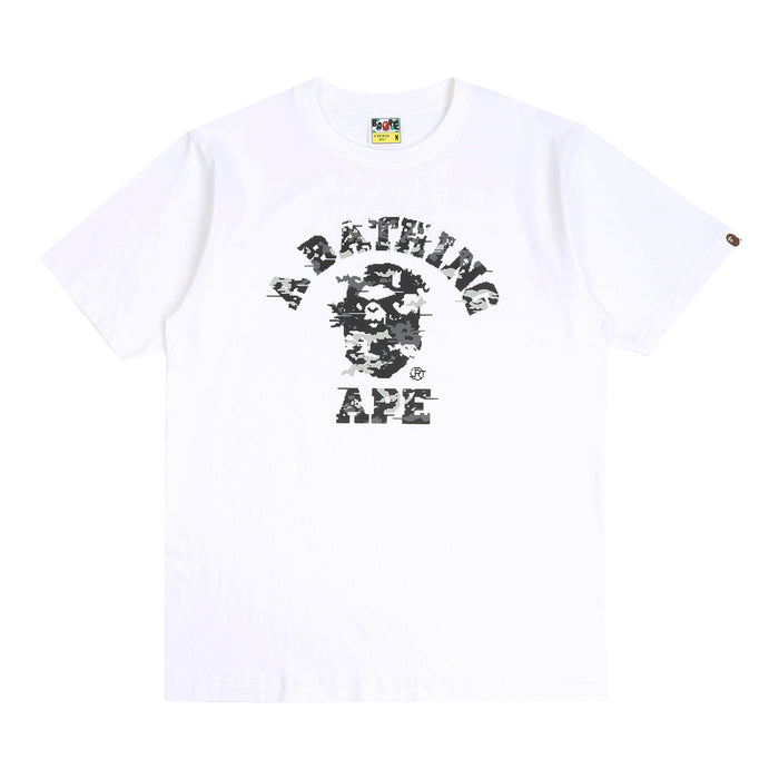 Multi Pixel Camo College T-Shirt - White/Black