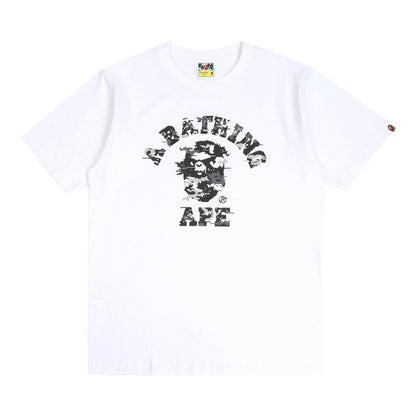 Multi Pixel Camo College T-Shirt - White/Black