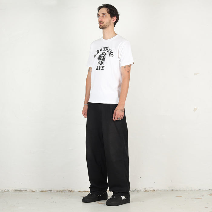 Multi Pixel Camo College T-Shirt - White/Black
