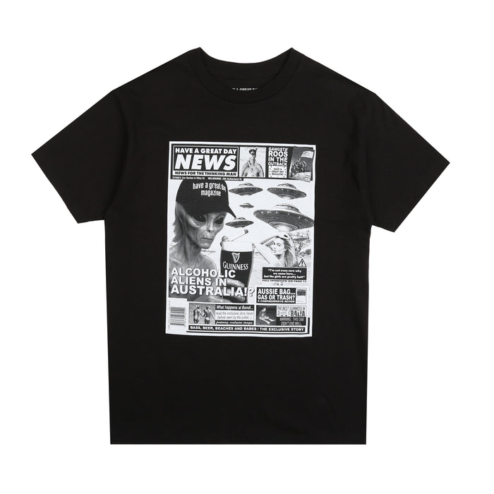 News T-Shirt - Black