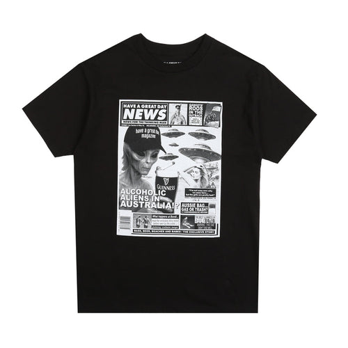 News T-Shirt - Black