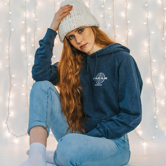 Pan Am Globe Raglan Vintage Pullover Hoodie