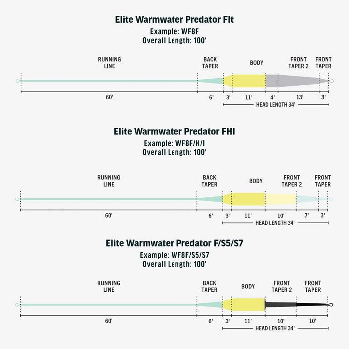 RIO Elite Warmwater Predator streamer fly line - detail view