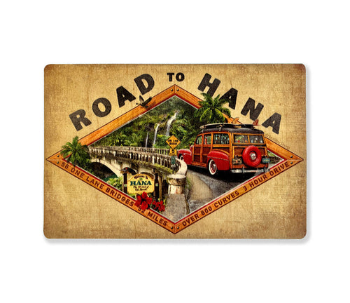 Road To Hana Wooden Postcard