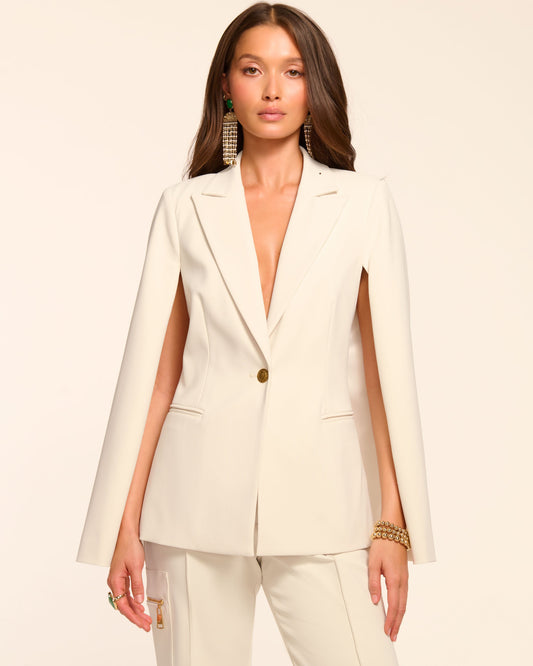 Lucinda Tailored Cape | WINTER WHITE