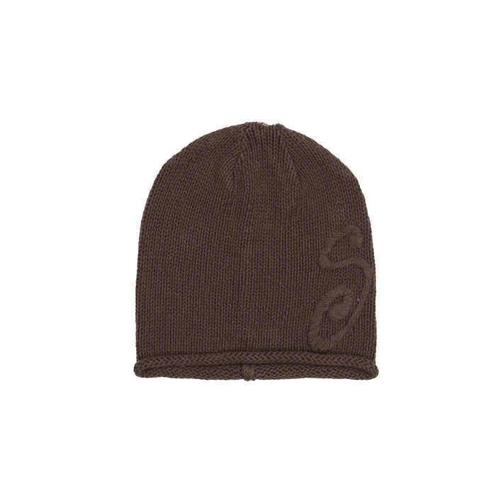 S Knit Skullcap - Brown