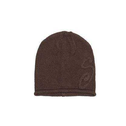 S Knit Skullcap - Brown