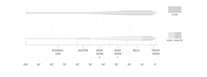 Scientific Anglers Magnitude Smooth Bonefish Plus Clear Float saltwater fly line - detail view