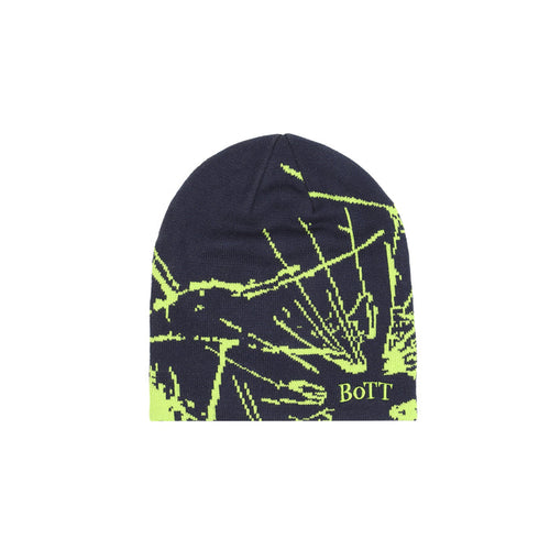 Shattered Skull Cap Beanie - Navy