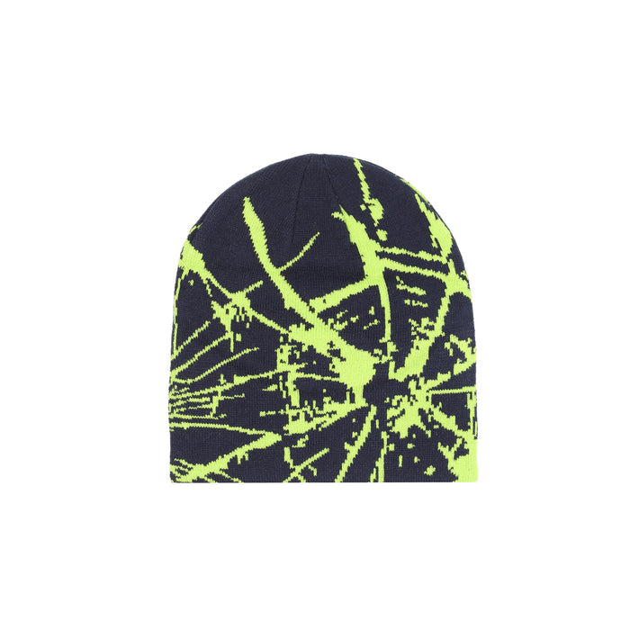Shattered Skull Cap Beanie - Navy