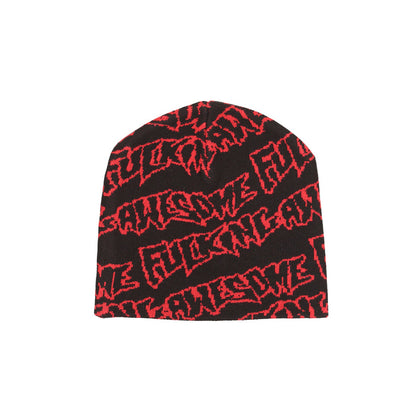Stamp Repeat Skully - Black Red