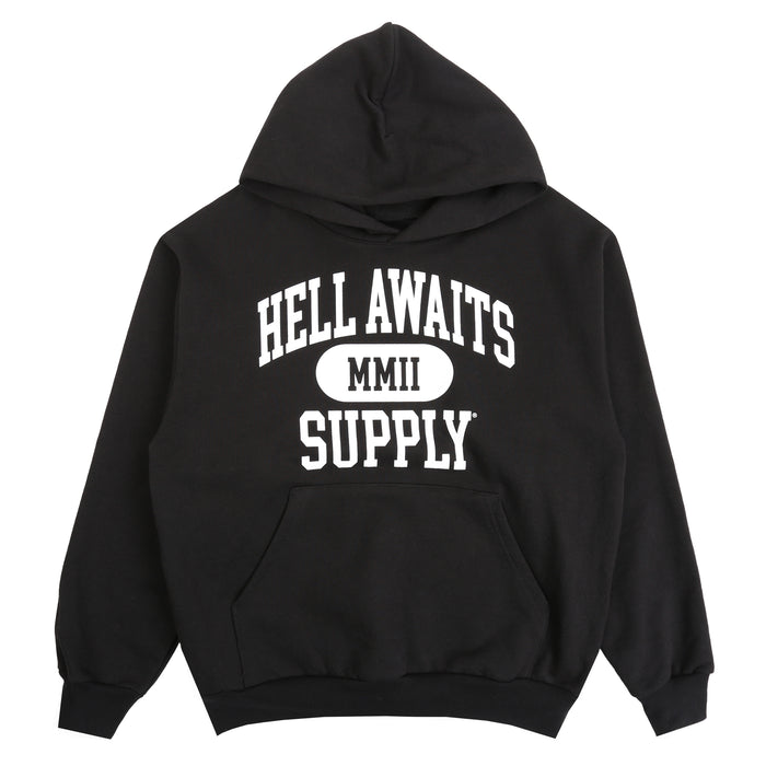 SUPPLY College Hooded Sweatshirt - Black