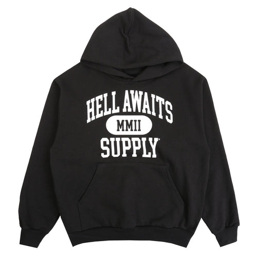 SUPPLY College Hooded Sweatshirt - Black