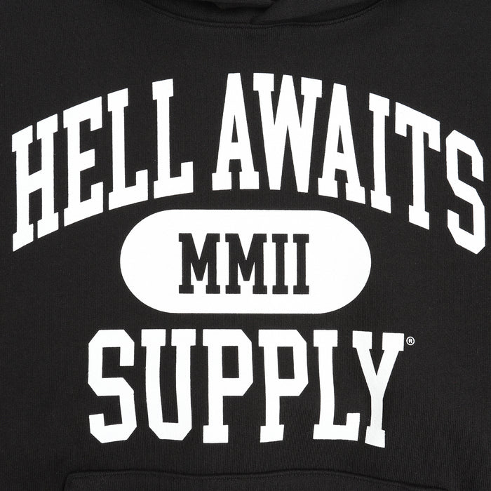 SUPPLY College Hooded Sweatshirt - Black