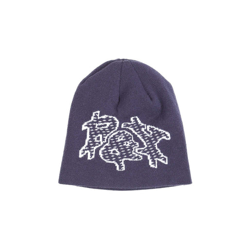 Track Pattern Beanie - Navy