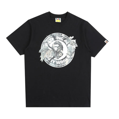 Tree Edge Camo Busy Works T-Shirt - Black