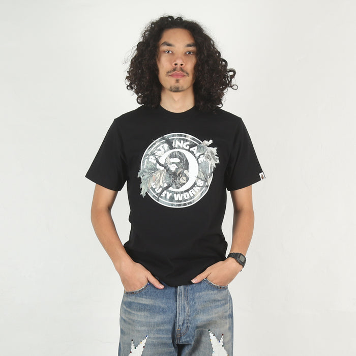 Tree Edge Camo Busy Works T-Shirt - Black