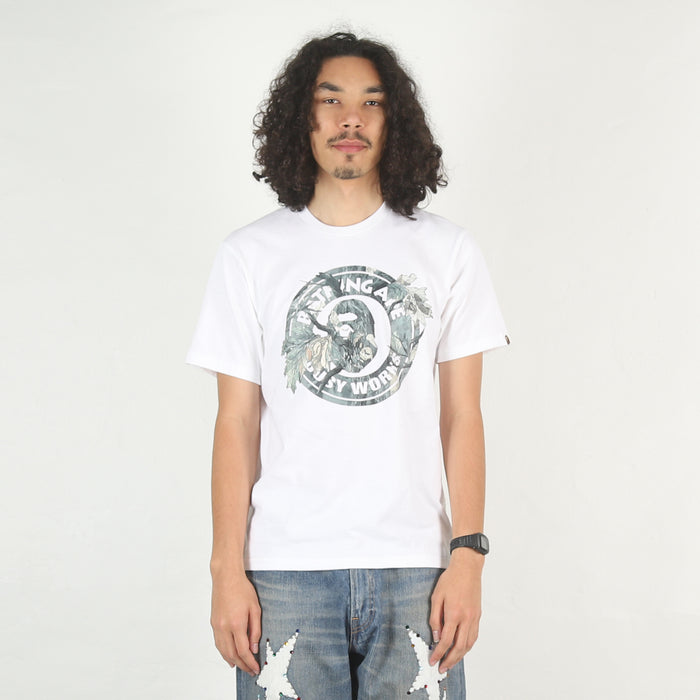 Tree Edge Camo Busy Works T-Shirt - White