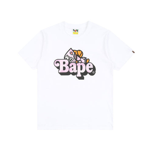 W' Pastel Color Camo Shark Milo T-Shirt - White