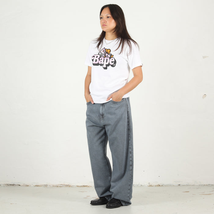 W' Pastel Color Camo Shark Milo T-Shirt - White