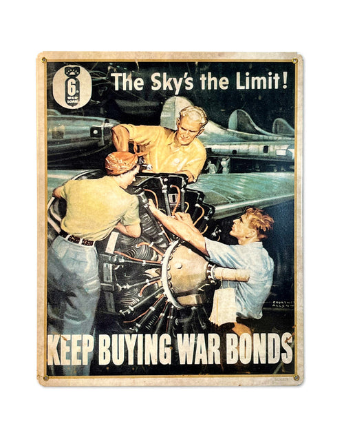 War Bonds Metal Sign