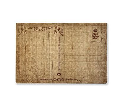 Western Airlines Hula Wooden Postcard